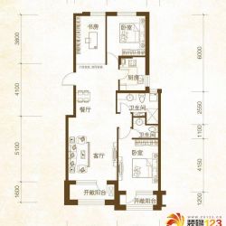 万盛理想国户型图D6#和D7#楼L户 ...