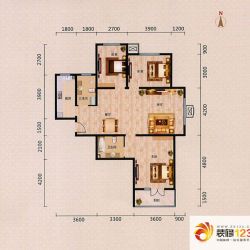 中建御邸世家户型图C9户型 3室2 ...