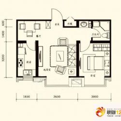 吴中家天下户型图a2户型图 2室1 ...