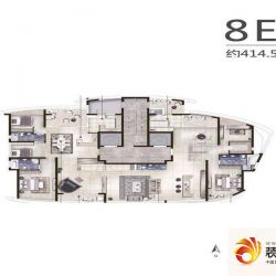 保利达江湾城8E户型图