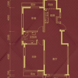 一品红城五期户型图A户型图 2室1 ...