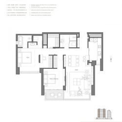 华侨城苏河湾户型图A2户型图 2室 ...