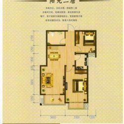 天洲沁园 2室 户型图