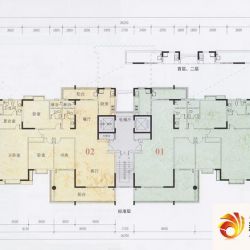 富豪山庄户型图四街1、2栋标准平 ...