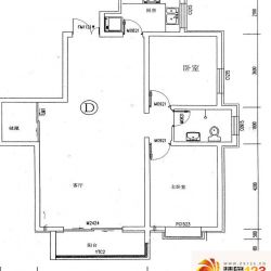 金源经典户型图D户型 2室2厅1卫 ...
