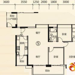 富力现代广场户型图D1栋05室 3室 ...