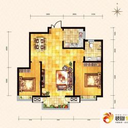 中建御邸世家户型图B1户型 2室2 ...