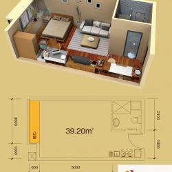 花果园SOHO公寓户型图