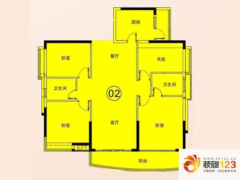 庄士映蝶蓝湾K栋02户型户型图 ...