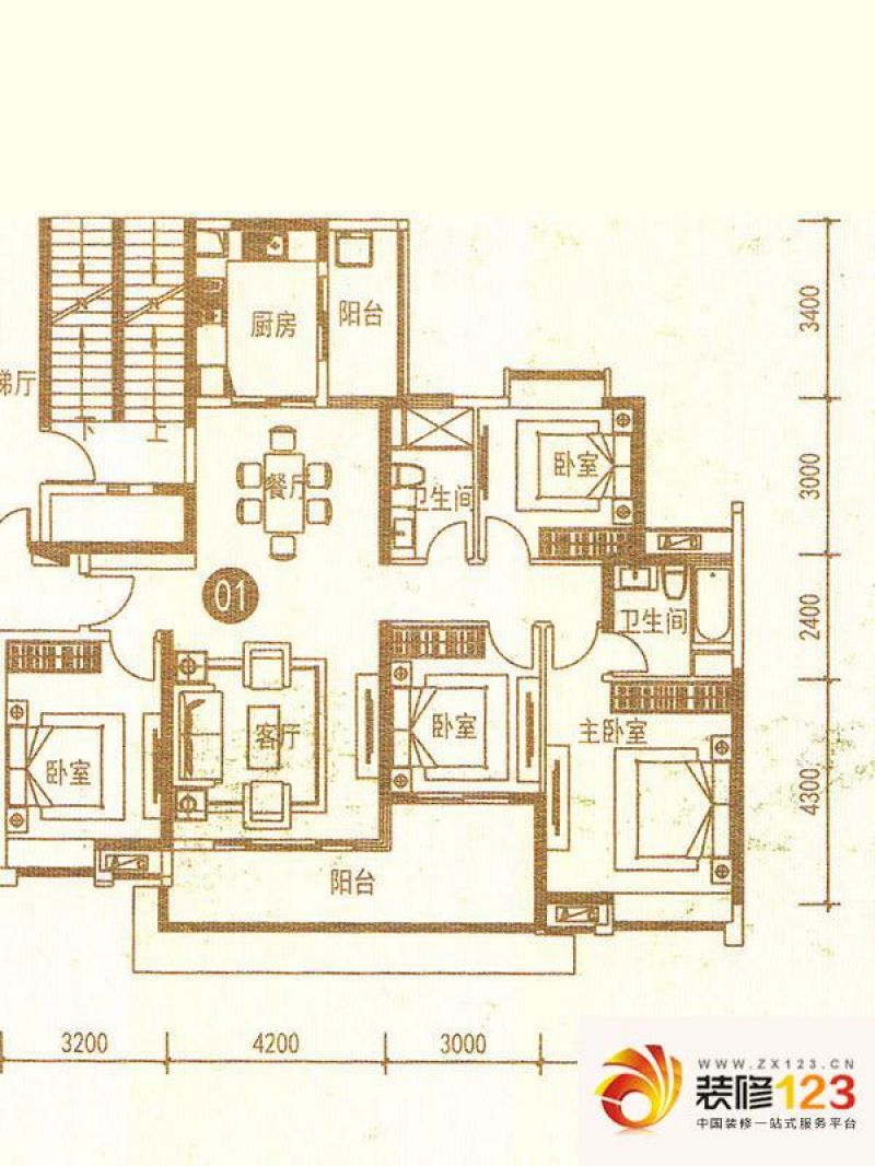 廣州亞運城天譽戶型圖2座01戶 .