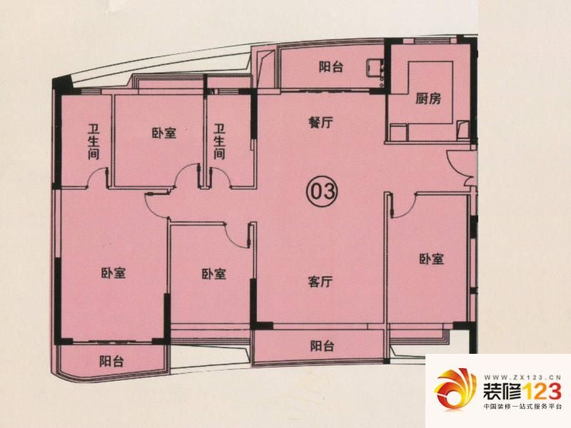 庄士映蝶蓝湾K栋03户型户型图 ...