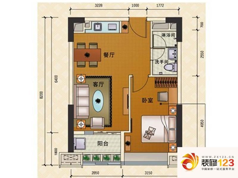 奥园广场c户型户型图