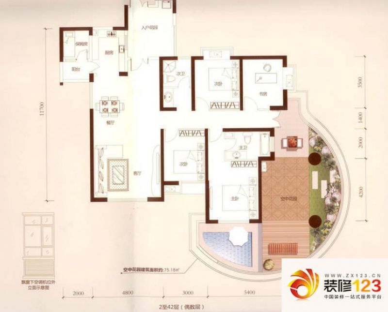 湘江世纪城03户型户型图.