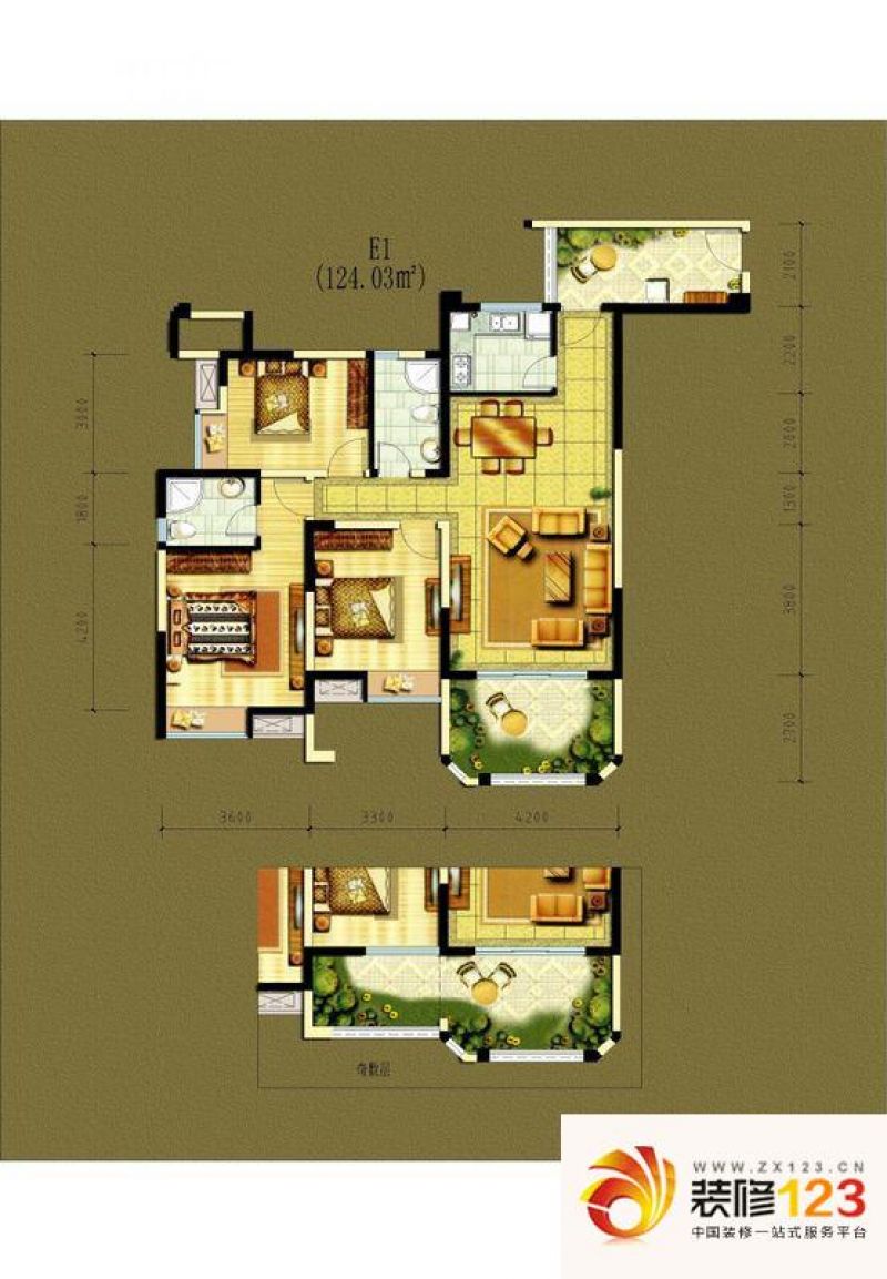厦门金海花园金海花园户型图户型图 3室2厅1卫