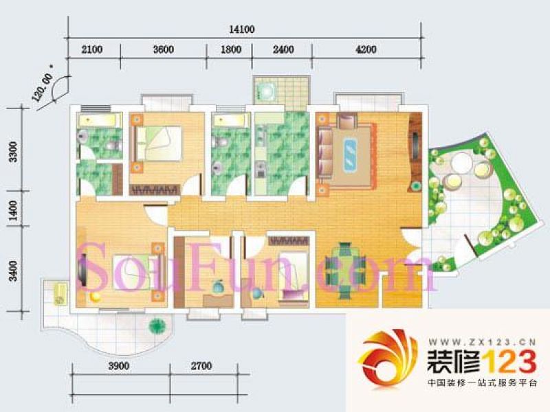 装修123 西安装修网 西安小区 旭景名园