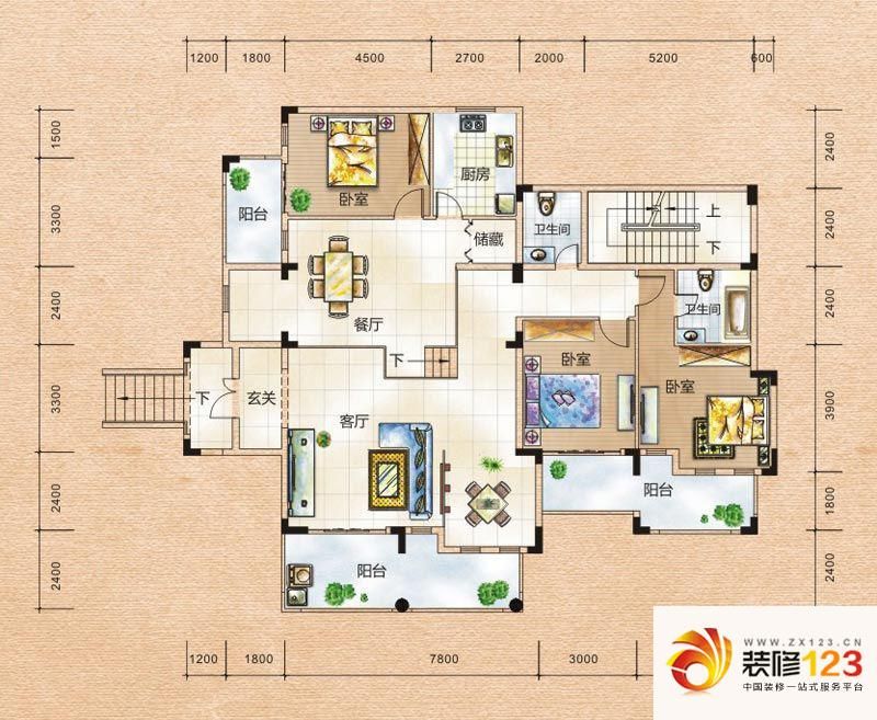 银地班芙小镇户型图B1-1、B3-1户 ...