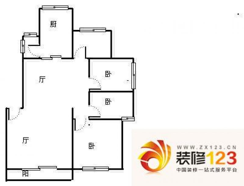 锦苑花园 3室 户型图