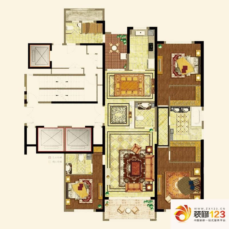 武汉万达公馆户型图一期户型图-1 .