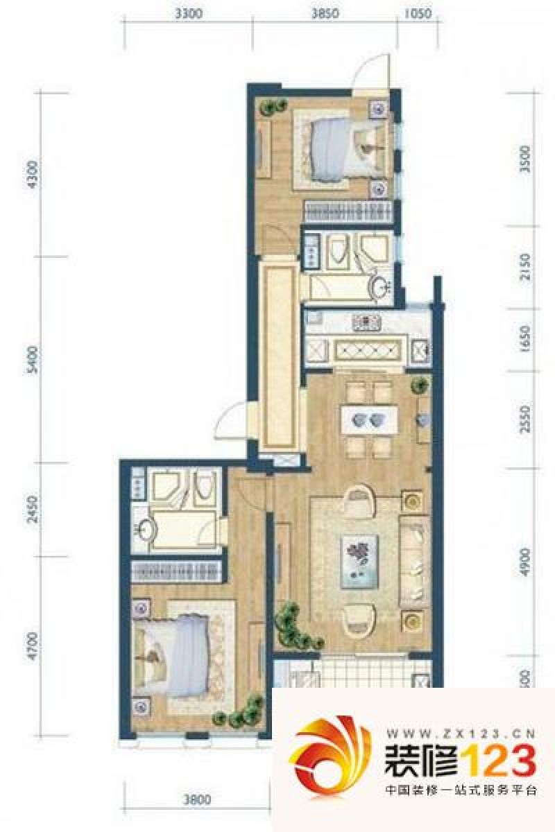 绿城西溪诚园A2户型户型图 ...