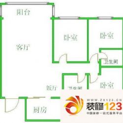 朝阳名宅户型图户型图 3室2厅2卫 ...