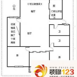 新华坊户型图3室 户型图 3室2厅2 ...