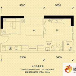 中央第五街b户型户型图 ...