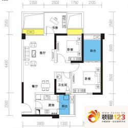 锦江城市花园户型图3期5号楼E户 ...