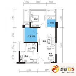 锦江城市花园户型图3期5号楼C户 ...