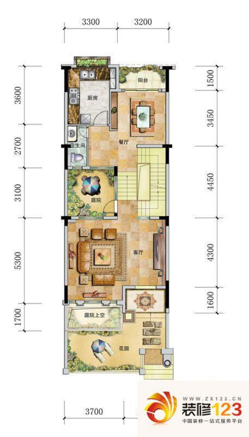 丰泰橡树溪谷户型图别墅c1户型一 .