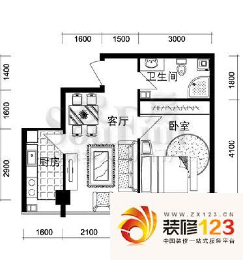 宜家国际公寓户型图图片