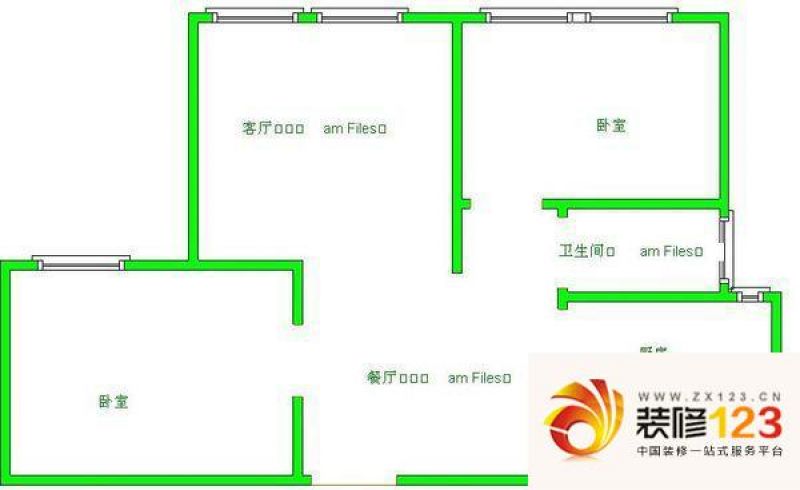 鸿基馨苑 2室 户型图