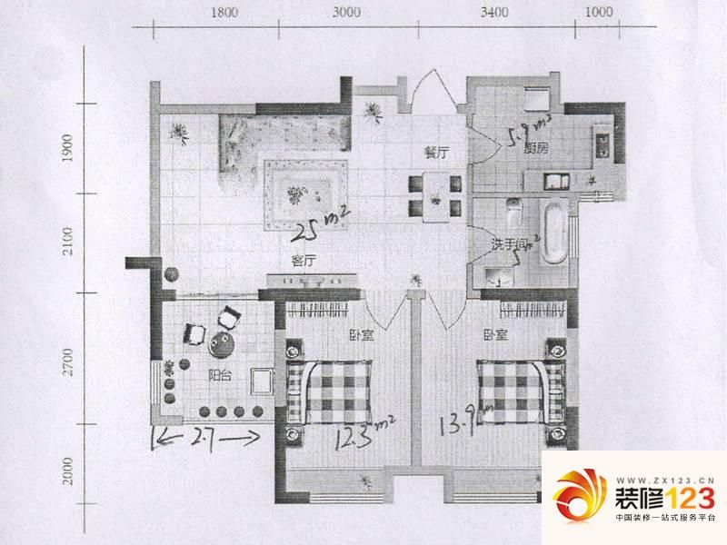 锦源春天B1户型图