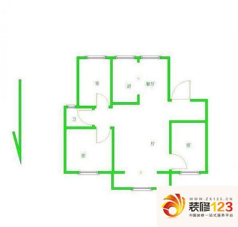 彩虹苑户型图 户型图 3室 3室1厅.