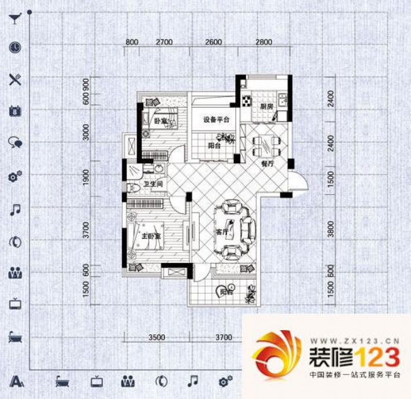 万泰新语经典两居室iv户型户型图 ...