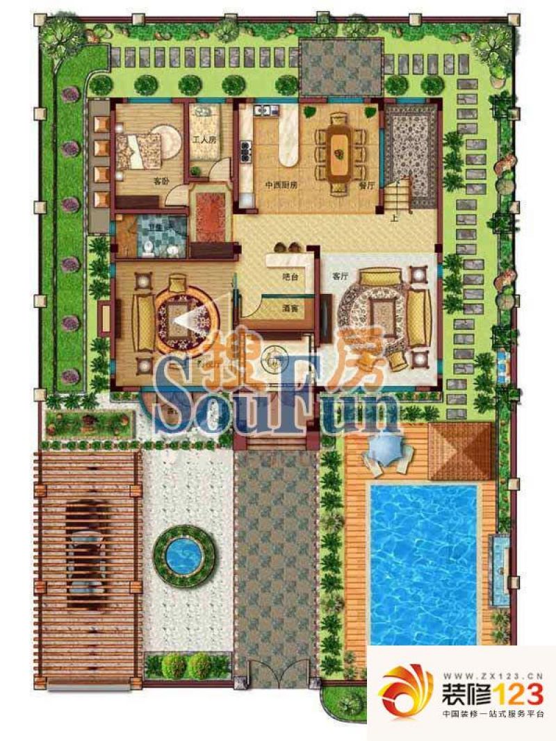 白鹭湖温泉度假别墅户型图a5户型 .
