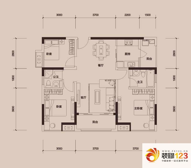 金地外滩8号户型图5栋2单元标准.