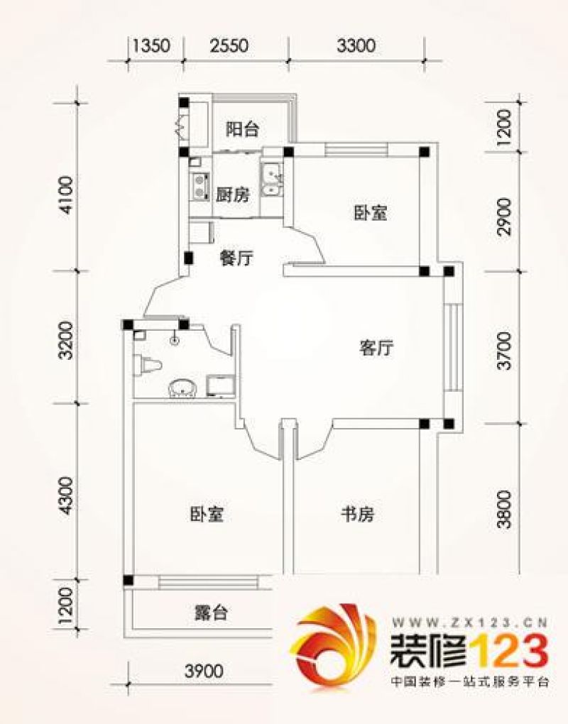 富鋒清華園戶型圖戶型圖e 3室2廳 .