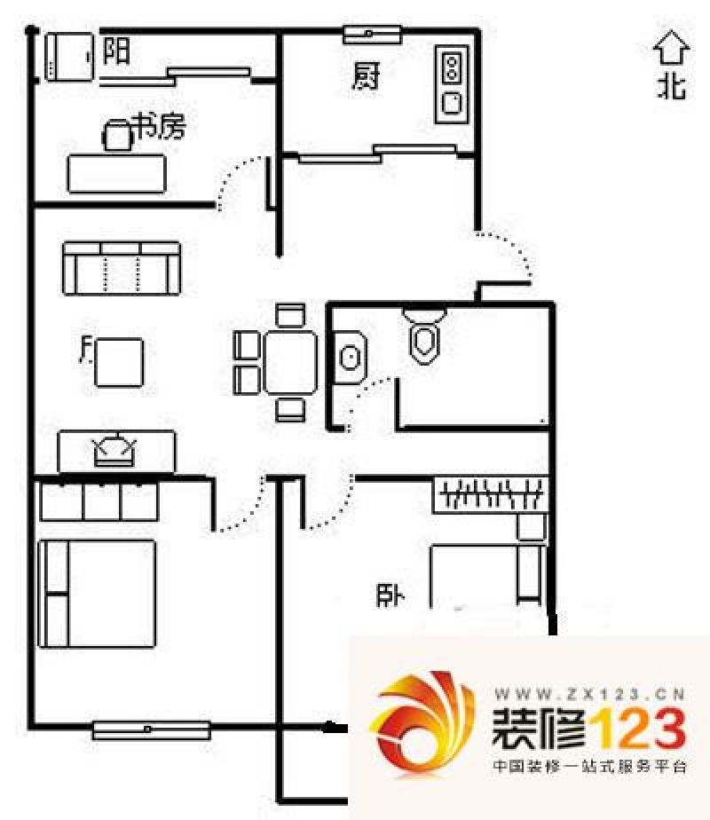 文苑小区户型图3室 户型图 3室1.