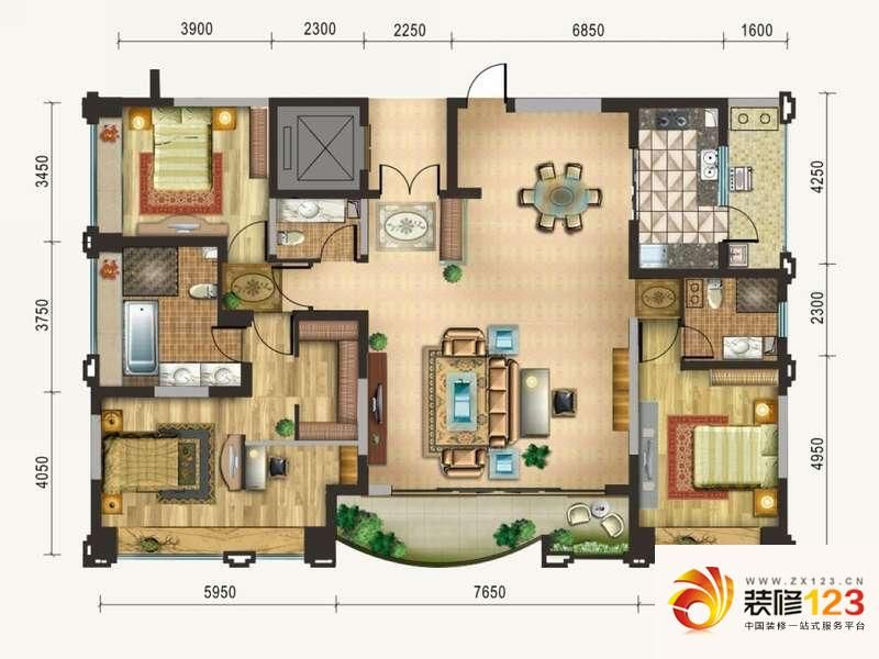 绿地锦天府c2户型户型图 