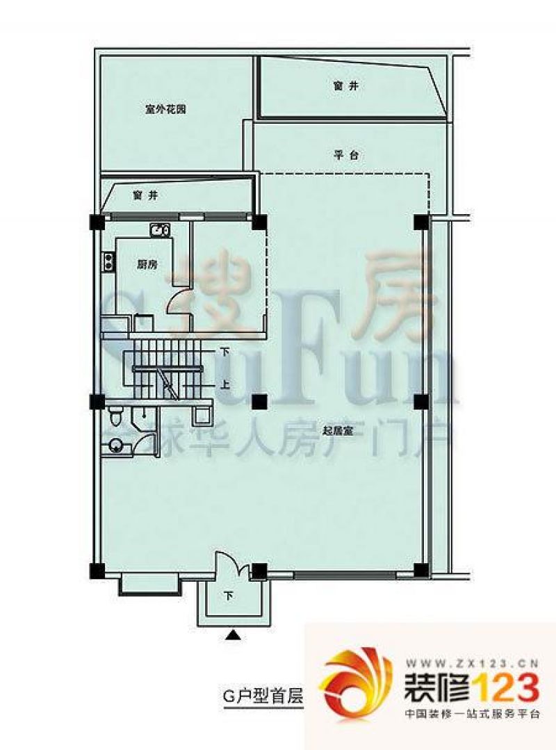 紫玉山庄户型图四期g首层平面图.