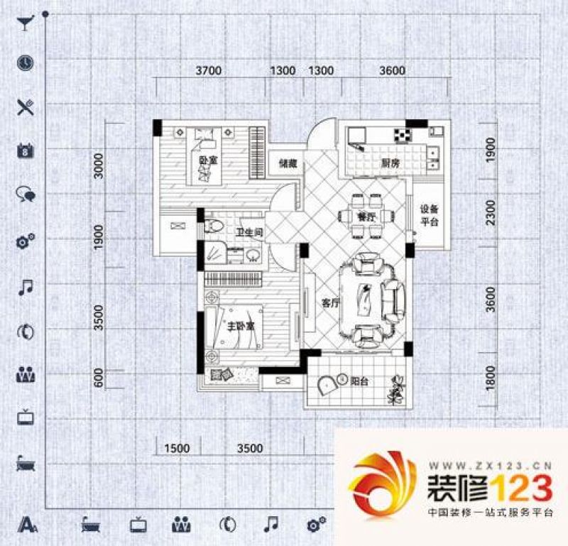 万泰新语灵巧两居室ii户型户型图 ...