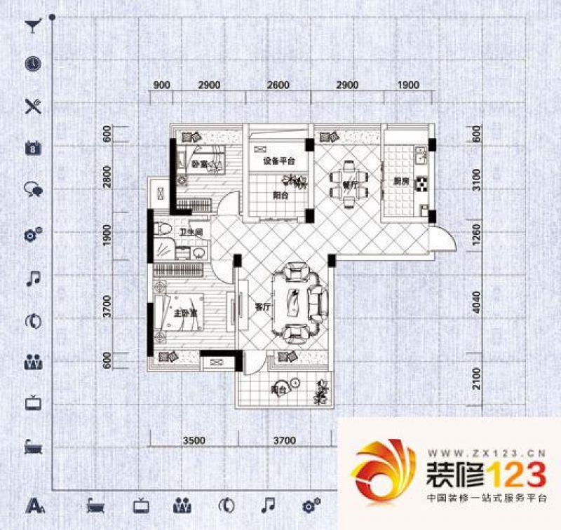 万泰新语实用两居室i户型户型图 ...