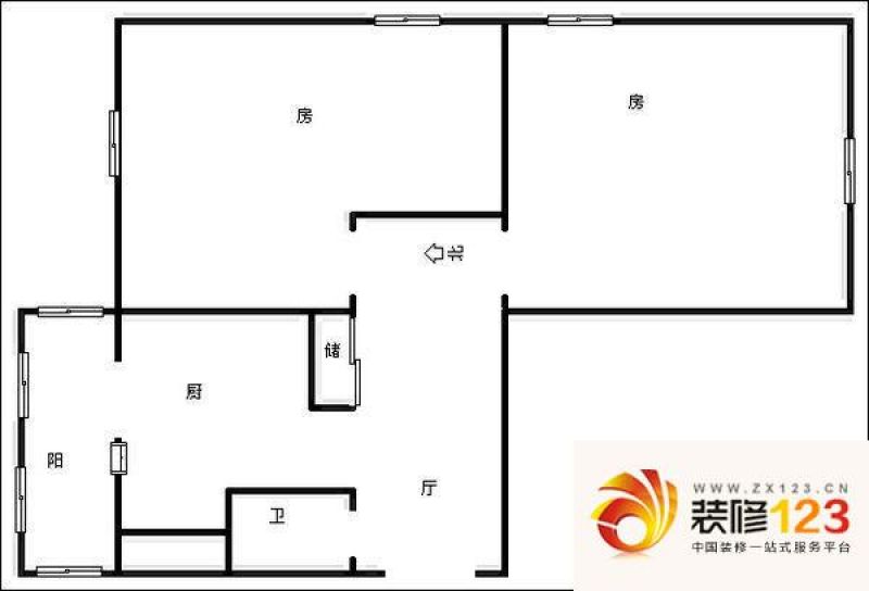 丁字沽十三段户型图户型图 2室1.