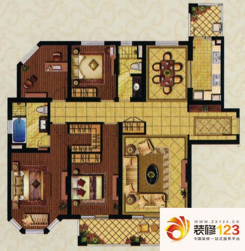 复地新都国际d1户型户型图 .