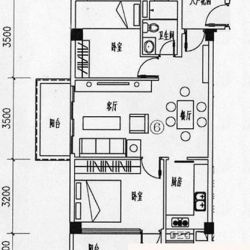 骏御华庭B栋-206户型户型图 ...