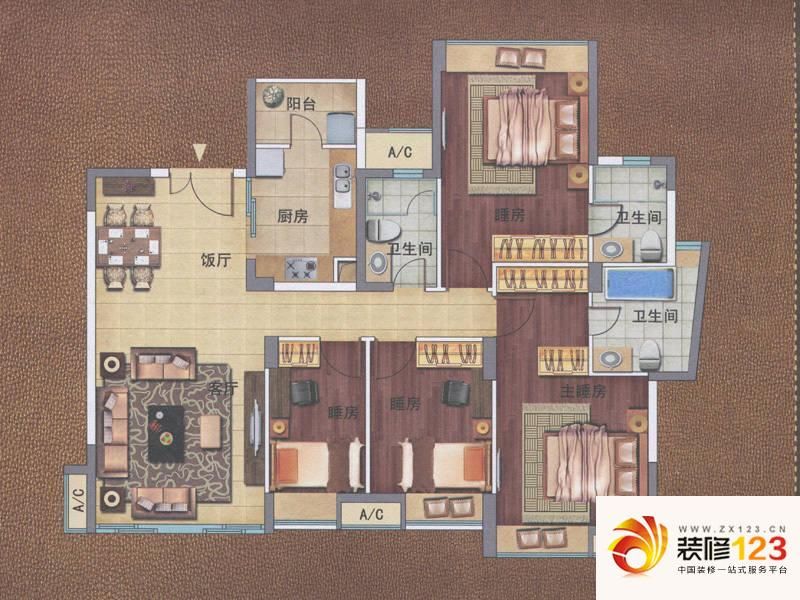 新世界云山墅云庭C户型图 ...