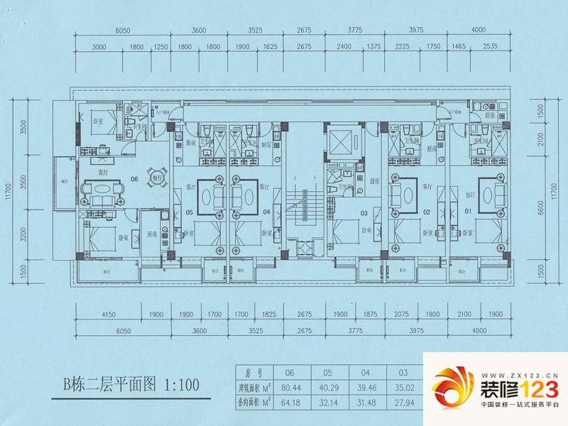 骏御华庭户型图B栋2层平层图  ...