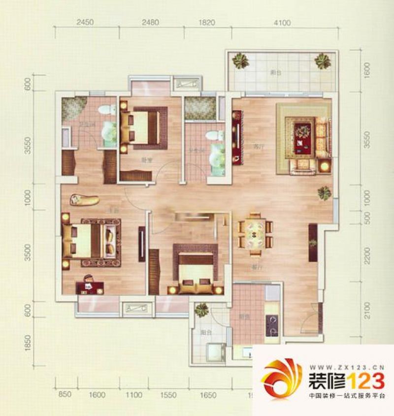 祥景花园北区6座（B栋）-204户型户型 ...