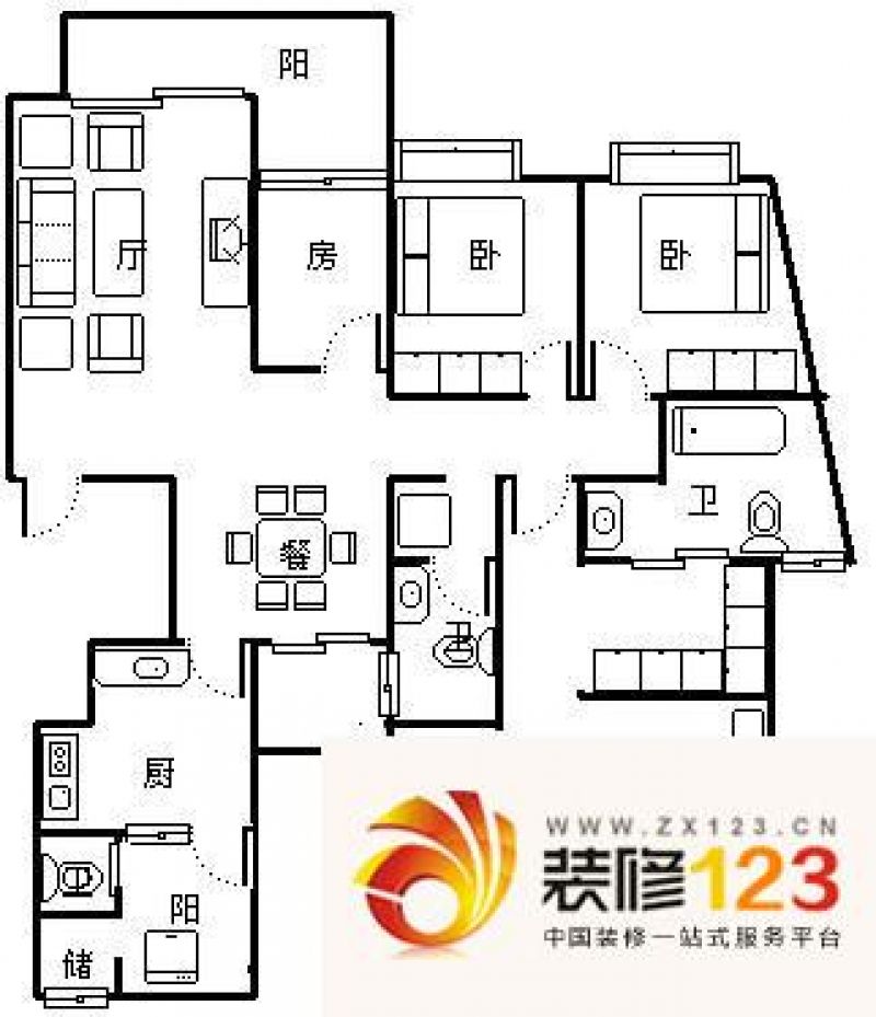鹭岛国际社区二期 0室 户型图 .