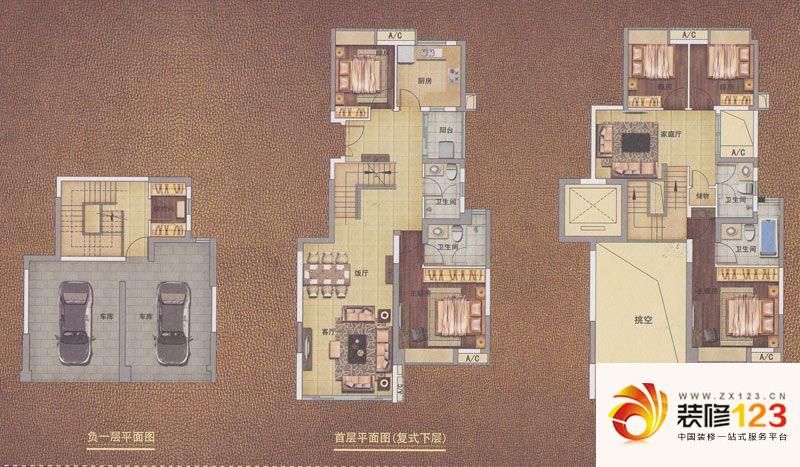 新世界云山墅户型图云意5房3厅 ...